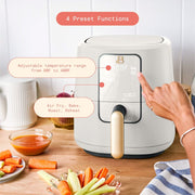 Beautiful 29023 3 Qt Air Fryer with TurboCrisp Technology, White Icing, 1200W,