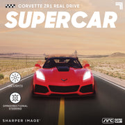 Sharper 1012518 Image RC Chevrolet Corvette ZR1 Remote Control Sports Car, 1:16 Scale, Gravity Sensor Steering, LED Headlights, Red