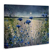 Stupell Industries Moon Over Blooming Flowers Canvas Wall Art, Gallery Wrapped, 48 x 36 in, Shabby Chic Floral Landscape