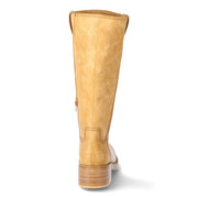 No Boundaries Women's Tall Riding Boot, Classic Equestrian Style, Polyurethane Faux Leather, Block Heel, Softly Squared Toe, Mid-Calf, Side Zipper, Wide Width Available