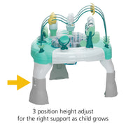 Safety 1st Grow and Go 4-in-1 Stationary Baby Activity Center with 7 Interactive Toys, 360 Degree Spinning Seat, Adjustable Height, Stained Glass WA100FYG