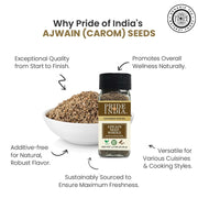 PRIDE OF INDIA Ajwain Seed Whole, 2.1 oz