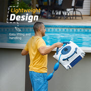 Maytronics Dolphin Nautilus Pool Up Robotic Automatic Pool Cleaner, Wall Climbing with Scrubber Brush, White, 26 FT Coverage