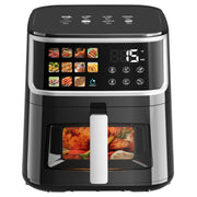 Patbrela Air Fryer, 9QT Capacity, 1700W Powerful Heating, LED Digital Color Display, Easy-View Window, Nonstick Dishwasher-Safe Basket, 11 Smart Presets, AF305