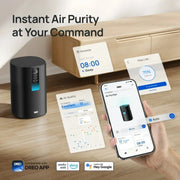 DREO HAP005 HEPA Air Purifier for Large Room up to 1600 Sq Ft & PM2.5 Air Quality Display Black