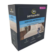 Serta Sleep Chill Cooling Mattress Pad, King, Cooling Technology, Hypoallergenic Polyester Fill, True Grip Skirt