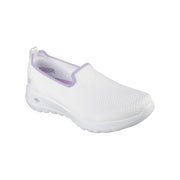 Skechers Women's Go Walk Joy Joselin Slip-On Athletic Sneaker, White Purple, Size 9, 124686