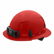 Milwaukee 48-73-1209 BOLT Red Full Brim Vented Hard Hat w/4pt Ratcheting Suspension (USA) - Type 1, Class C