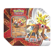 Pokemon TCG Paradox Destinies Tin with Exclusive Gouging Fire EX Card and 5 Booster Packs - 6 Years and Up
