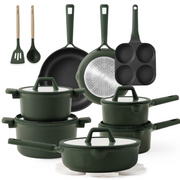 Carote 19pcs Pots and Pans Set, Detachable Handle Nonstick Cookware Set, Induction Kitchen Cookware Sets Non Stick with Removable Handle, Rv Cookware