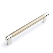ESQUIRE 8 IN (203 MM) CENTER-TO-CENTER POLISHED NICKEL / GOLDEN CHAMPAGNE CABINET PULL