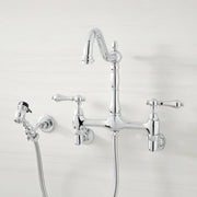 Signature Hardware SH232068 232068 Felicity Wall Mount Kitchen Faucet with Side Spray - Chrome