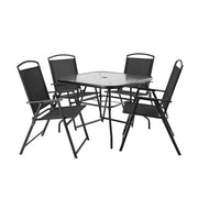 Mainstays MSF128059664001 Albany Lane 6-Piece Outdoor Patio Dining Set, Black