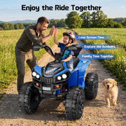 Wisairt 24V 4WD Kids Ride On ATV, Electric 4-Wheeler, 2-Seater, 800W Motor, Blue