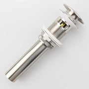 Signature Hardware D12-BN Pop-Up Drain With Matching Drain Cover and Overflow Plate - Brushed Nickel
