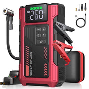 Pabulum SU3 4500A Car Jump Starter w/4000A Peak Current, Built-In 150PSI Air Compressor, Black