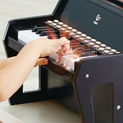 Hape E0629 Learn with Lights Black Piano with Stool