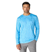Carhartt Men's Force Sun Defender Print Relaxed-Fit Long-Sleeve Shirt, Tranquil Blue Terrain Camo, 2XLT