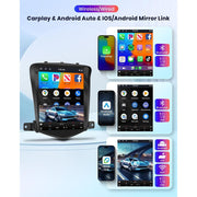 Podofo Cruze J300 Android Car Stereo Radio, 9.7 Inch IPS Touch Screen, 4GB RAM, 64GB Storage, Wireless Carplay