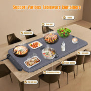 MYMULIKE Warming Mat for Food Extra Large, Electric Roll Up Food Warming Mat for Buffet