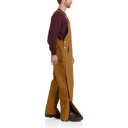 Carhartt 106672-BRN Firm Duck Loose-Fit Insulated Bib Overalls for Men, S - Regular, Carhartt Brown