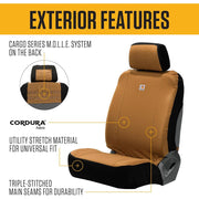 Carhartt C000139900199 Universal Fit Nylon Bucket Seat Cover, Grey