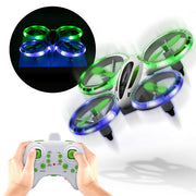 MerchSource 1012182 Sharper Image LED Stunt Drone 2.4GHz RC Glow Up Stunt Drone with LED Lights Wireless and Rechargeable