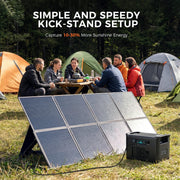 CTOLITY 400W Foldable Monocrystalline Solar Panel, Waterproof, Adjustable Kickstand, Portable Charger for Outdoor Use SP400