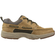 Rugged Shark Bill Dance Pro Boat Shoes for Men, Grey Moc Toe, Lace-Up, Water-Resistant, Size 12 M