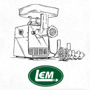 LEM BigBite #8 Electric Meat Grinder, 0.5 HP Stainless Steel, Heavy-Duty, 7 lb/Min Capacity, Includes Plates and Stuffing Tubes, 17791