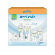 Dr. Brown's WB04002-WEB Natural Flow Anti-Colic Options+ Wide-Neck Baby Bottle Essentials Gift Set