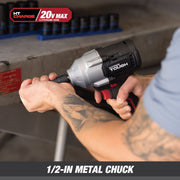 Hyper Tough 80286 20V Max Brushless 1/2-inch Mid-Torque Cordless Impact Wrench with 4.0Ah Lithium-Ion Battery and Charger