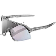 100% S3 Photochromic Mirror Sport Sunglasses, Rose Gold Mirror Lens, Polished Translucent Grey TR90 Frame, Ultra HD Polycarbonate, Lightweight, HP-60005-00037