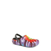 Crocs Classic Tie Dye Lined Clog, Rainbow Tie Dye, Unisex, Snuggle-Ready Linings, Pivoting Heel Strap, 206341M-988