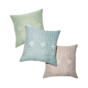 Beautiful by Drew Barrymore Decorative Outdoor Pillow, 18 x 18 in, Stone, Floral Pattern, Solution Dyed Polyester