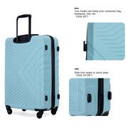 Travelhouse TH1065GRE 3 Piece Luggage Set Hardshell Lightweight Suitcase, Green