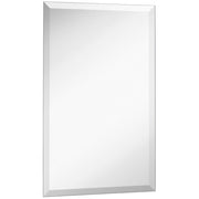 Hamilton Hills Large Frameless Rectangle Beveled Mirror, 16x24 Inch, Ultra-Thin, Lightweight, Silver