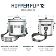 Yeti Hopper Flip 12 Soft Cooler, Leakproof HydroLok Zipper, ColdCell Insulation, Firefly Yellow, 12 Qt, 18060131605