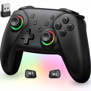 Esywen Wireless Gaming Controller, Hall Effect Joystick, Programmable Buttons, Ambient Lighting, Turbo Vibration, Black, Compatible with Switch and Switch 2, 8285563863