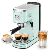 Casabrews Espresso Machine CM5418, 20-Bar Pressure, PID Temperature Control, Pressure Gauge, Pre-Infusion, Steam Wand, Stainless Steel, Pastel Green