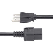 StarTech.com 6 ft Heavy Duty 14 AWG Power Cord, NEMA 5-15P to IEC C19, Black, PXT515C19146