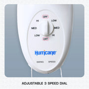 Hurricane HGC736505 Supreme 16 Inch Oscillating Wall Mount Fan, White