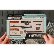 Goatguns Miniature SVD Dragunov Diecast Metal Build Kit, 1:3 Scale, Black