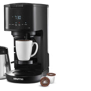 The SteelStone Group, LLC GCM2218 Gourmia 2-in-1 Single-Serve, K-Cup Pod Compatible + 12-Cup Coffee Maker, with Thermal Carafe