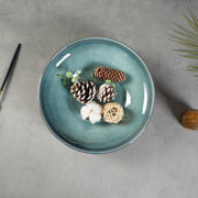 Unbranded Ceramic Fruit Bowl, Blue Pedestal Design, Large 10.2 Inch Serving Bowl