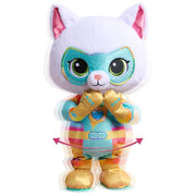 Just Play Disney Jr. SuperKitties Oopsie Kitty Dancing Bitsy Plush Doll with Music and Dance, White, 13 Inch