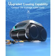 WYBOT C2 Cordless Robotic Pool Cleaner, Dual Filtration, Brushless Triple-Motor, Smart Navigation, App Scheduling, 2152 Sq.ft Coverage, Gray & Green