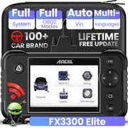 ANCEL FXSRES-00 OBD2 Scanner, Full System Automotive Diagnostic Tool with 8-Inch Android Touch Screen, Wi-Fi Update, Multi-Language Support, Black