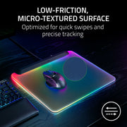 Razer Firefly V2 Pro Gaming Mouse Pad, 15-Zone Chroma RGB Lighting, Micro-Textured Surface, Anti-Slip Base, USB 2.0 Port, Detachable USB Type C Cable