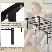 FDW Metal Folding Base Mattress Foundation Frame 14